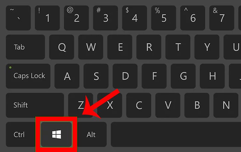 Thực hiện bằng cách nhấn phím Windows, hoặc nhấp vào biểu tượng Windows ở góc trái phía dưới màn hình